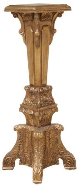 GILT PAINTED CARVED WOOD COLUMNAR 2f5eb5