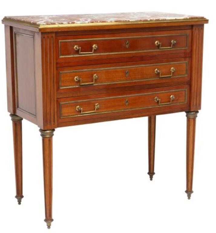 FRENCH LOUIS XVI STYLE MARBLE-TOP