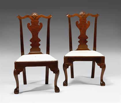 Pair of Chippendale walnut chairs 4bcbe