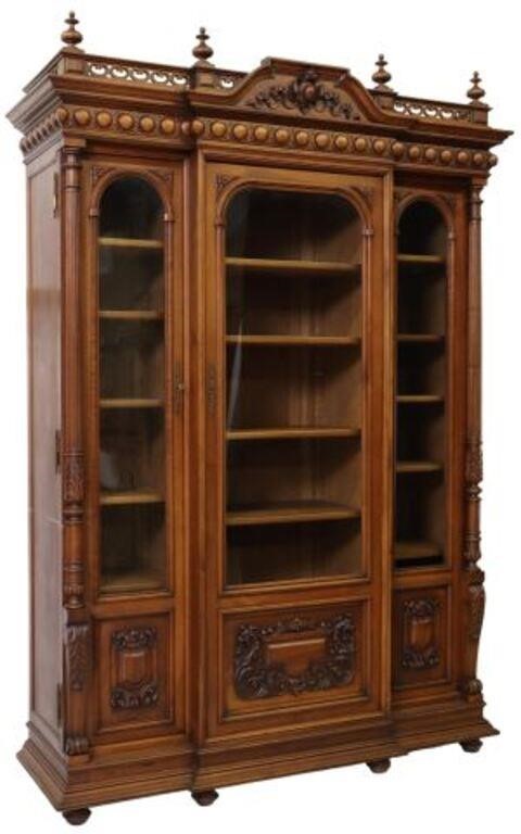 FRENCH CARVED WALNUT BREAKFRONT 2f5f7c
