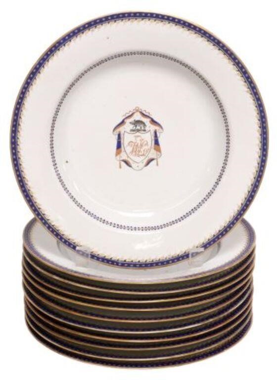 (11) CHINESE EXPORT ARMORIAL PORCELAIN