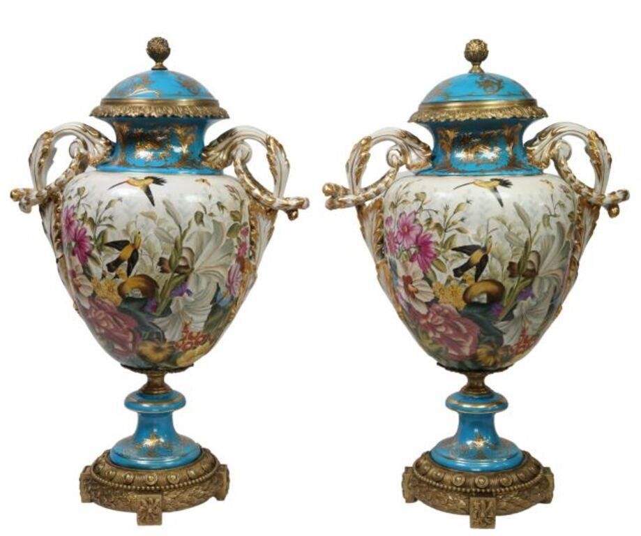  2 SEVRES STYLE ORMOLU MOUNTED PORCELAIN 2f5fb4