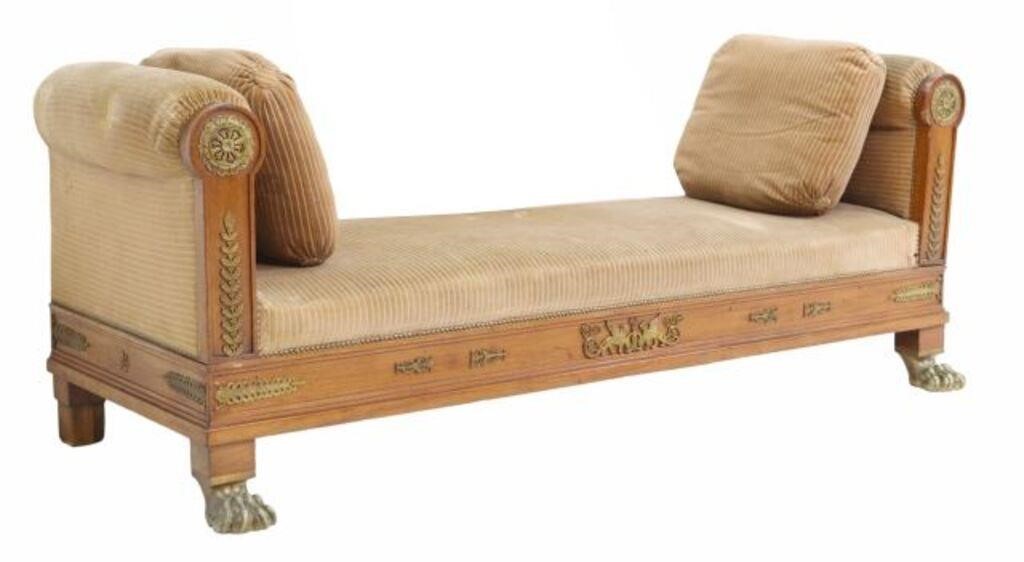 FRENCH EMPIRE STYLE MAHOGANY CHAISE 2f5fca