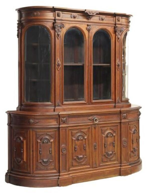 LARGE FRENCH CARVED MAHOGANY CURVED 2f5fd1