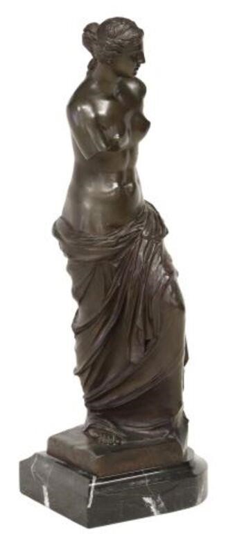 PATINATED BRONZE SCULPTURE VENUS DE