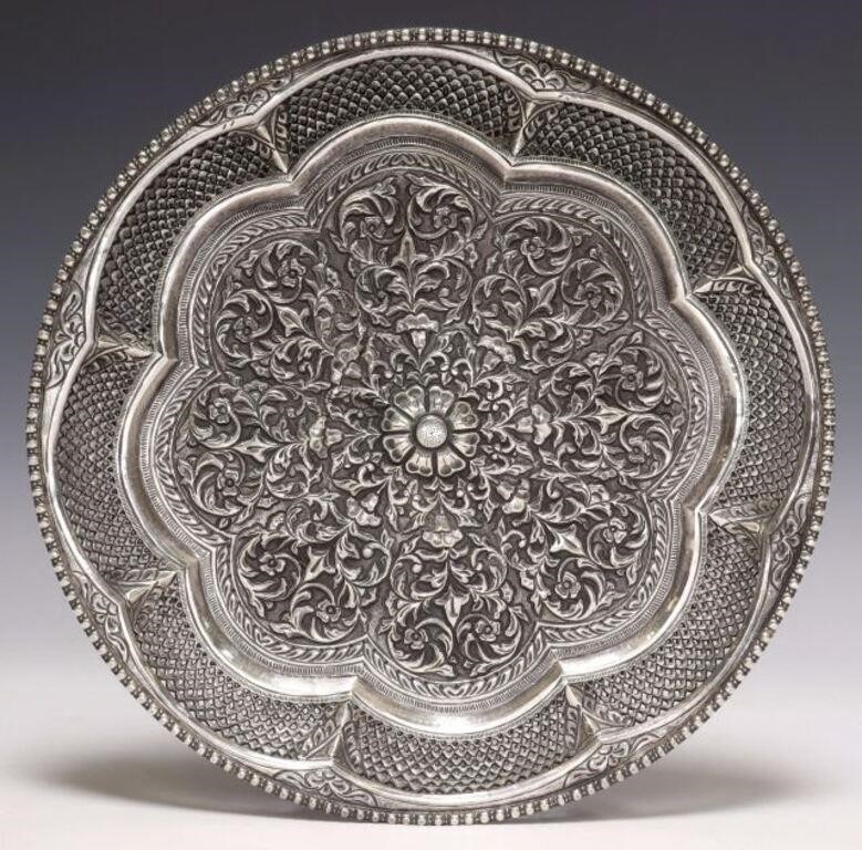 STERLING SILVER SALVER/ ROUND TRAY,