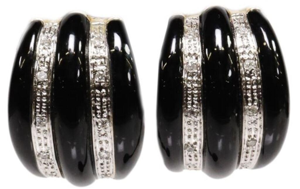 ESTATE 14KT YELLOW GOLD ONYX &