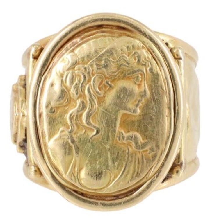 ESTATE 14KT YELLOW COLD CAMEO CIGAR 2f6036