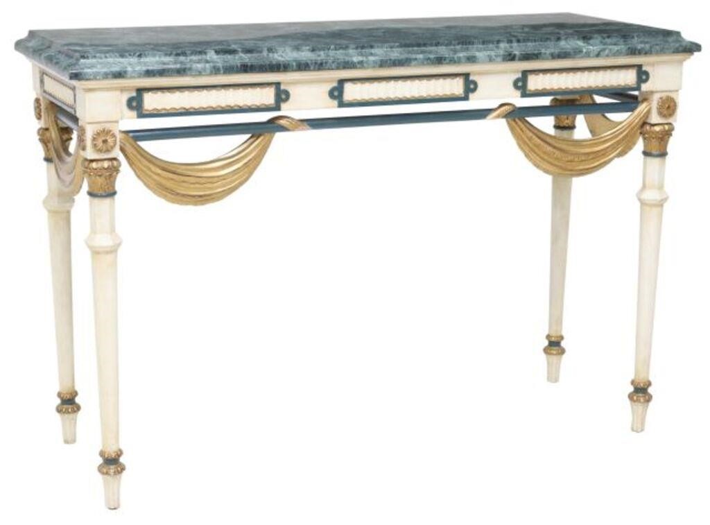 NEOCLASSICAL STYLE MARBLE TOP PARCEL