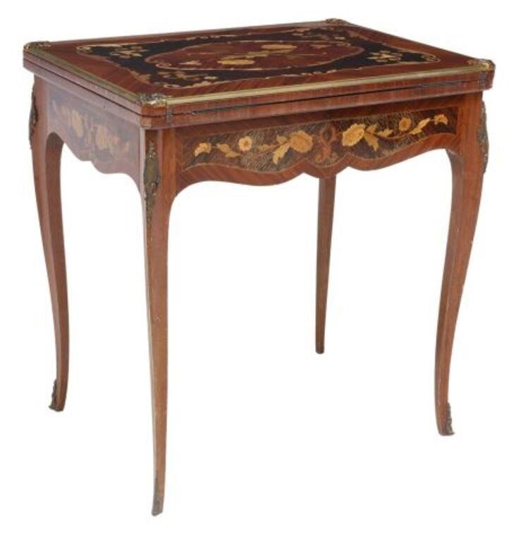 LOUIS XV STYLE MARQUETRY FLIP TOP 2f6059