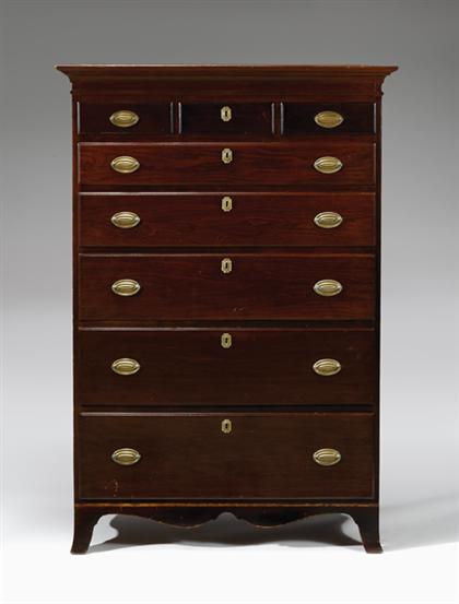 Federal walnut tall chest of drawers 4bcd6