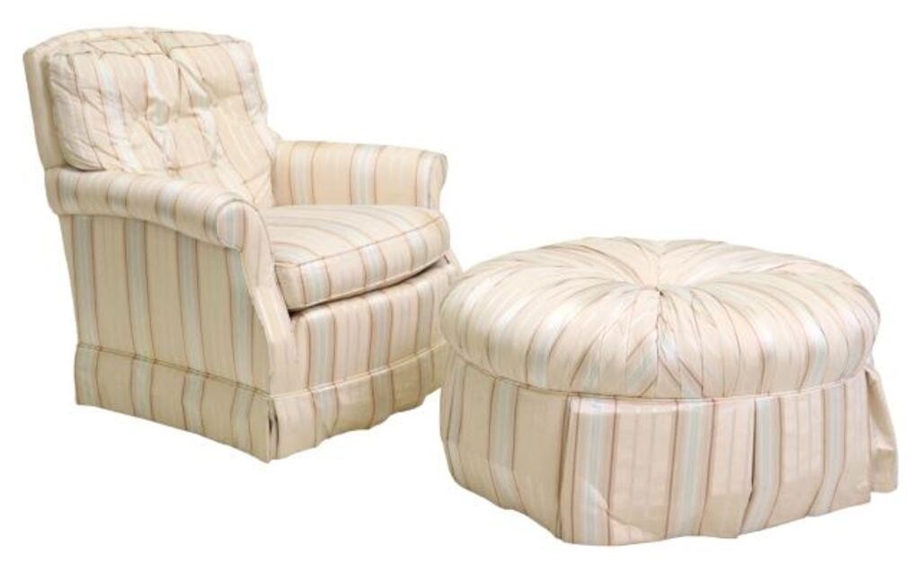 (2) CENTURY UPHOLSTERED SWIVEL