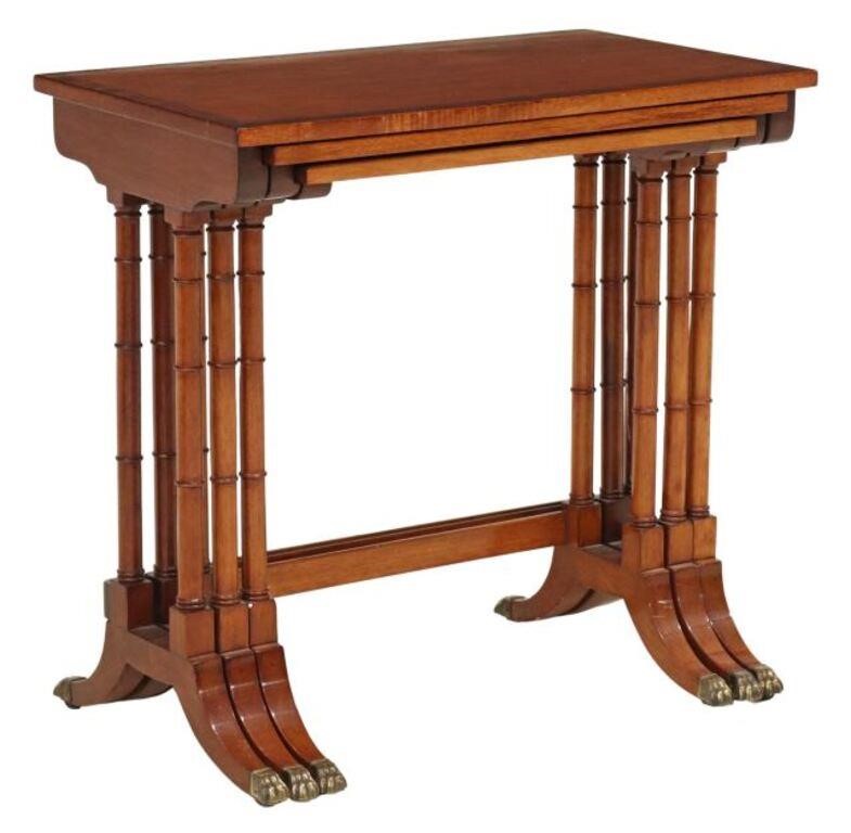 (3) REGENCY STYLE MAHOGANY NESTING