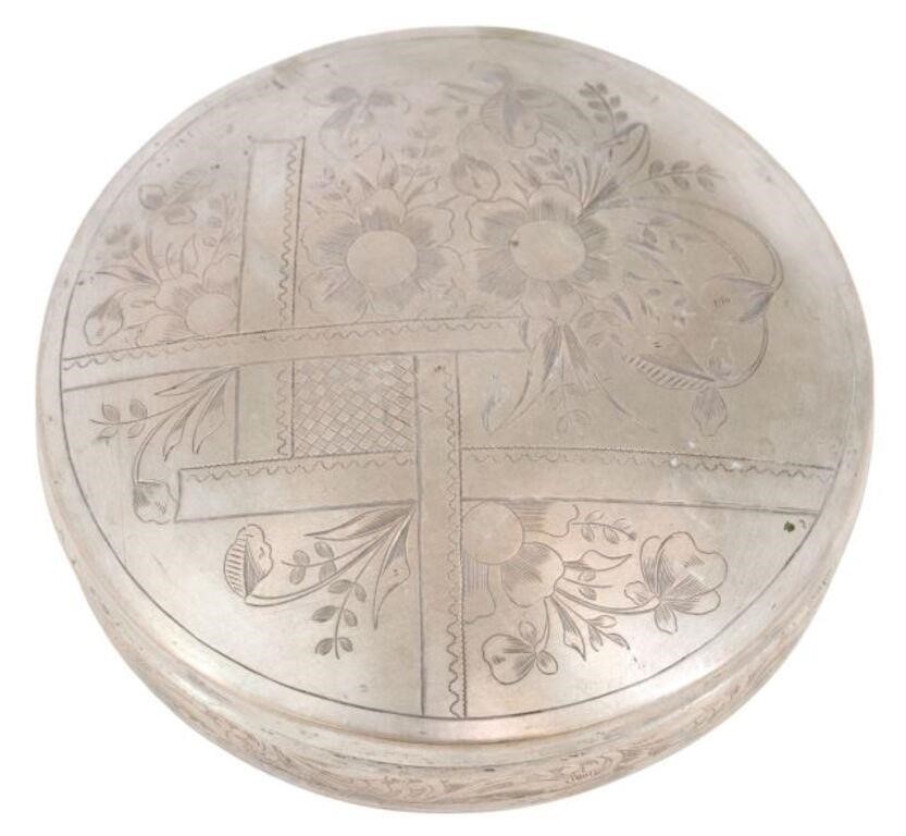 RUSSIAN 875 SILVER ROUND LIDDED 2f609a