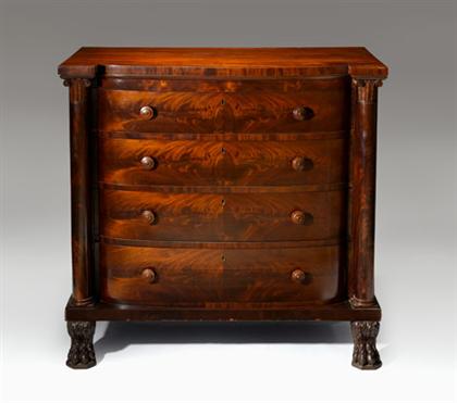 Late Classical mahogany chest of 4bcdd