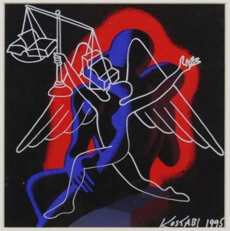 MARK KOSTABI B 1960 EMBELLISHED 2f60ff