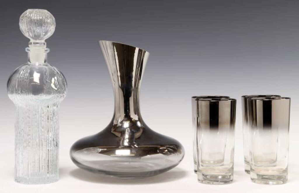 (6) MODERN GLASS BARWARE, DOROTHY