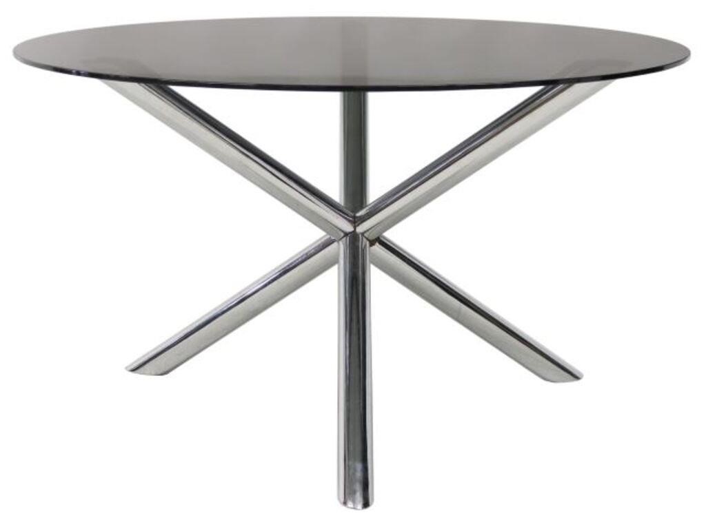 ITALIAN MODERN GLASS TOP CHROME 2f61ad