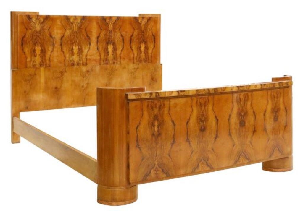 ITALIAN ART DECO BURLWOOD BEDItalian 2f61a7