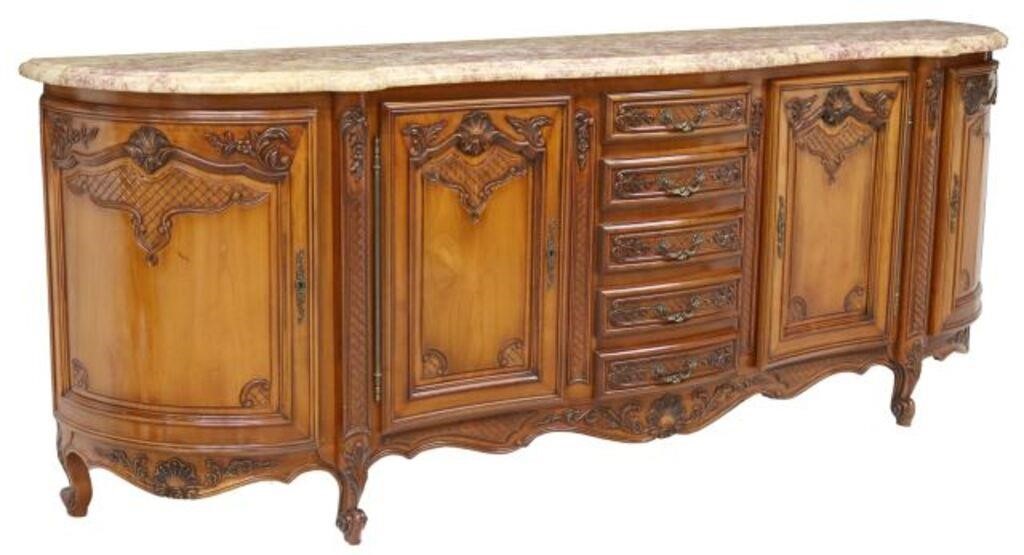 FRENCH LOUIS XV STYLE MARBLE-TOP