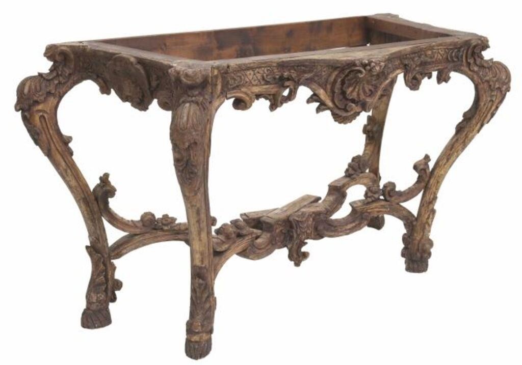 LOUIS XV STYLE CARVED WOOD CONSOLE