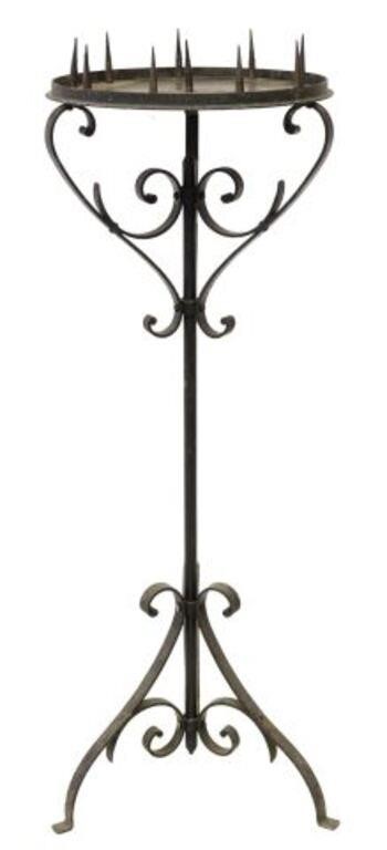 FRENCH WROUGHT IRON STANDING CANDLE 2f626b