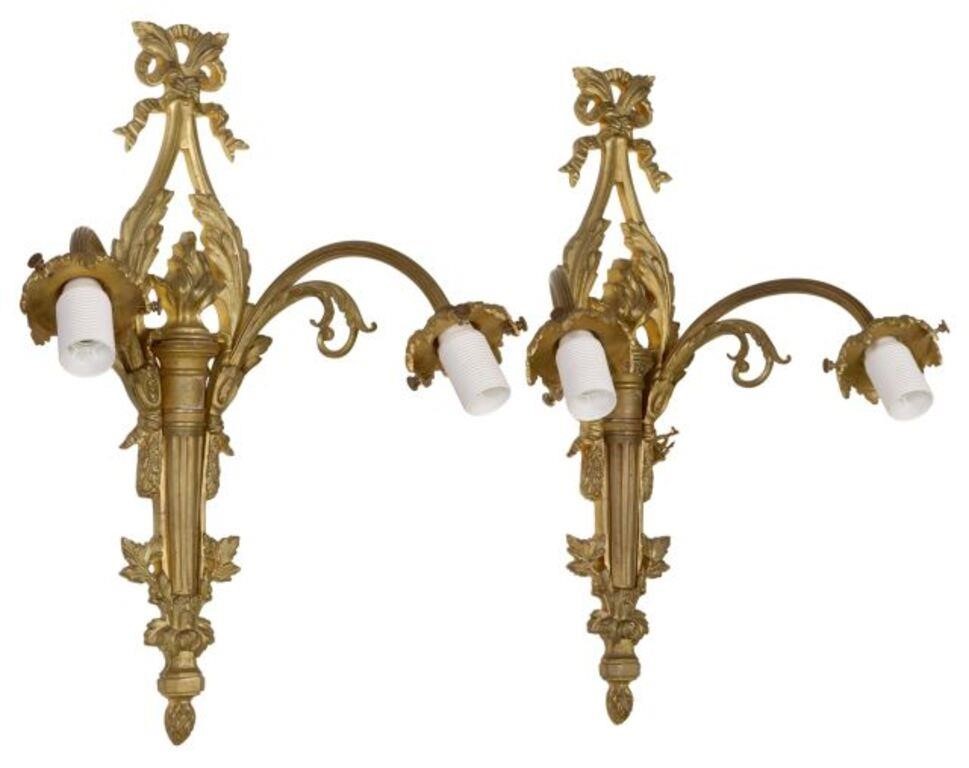 (2) FRENCH LOUIS XVI STYLE GILT