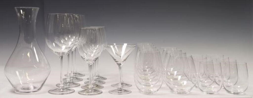 (28) RIEDEL COLORLESS GLASS DRINKWARE