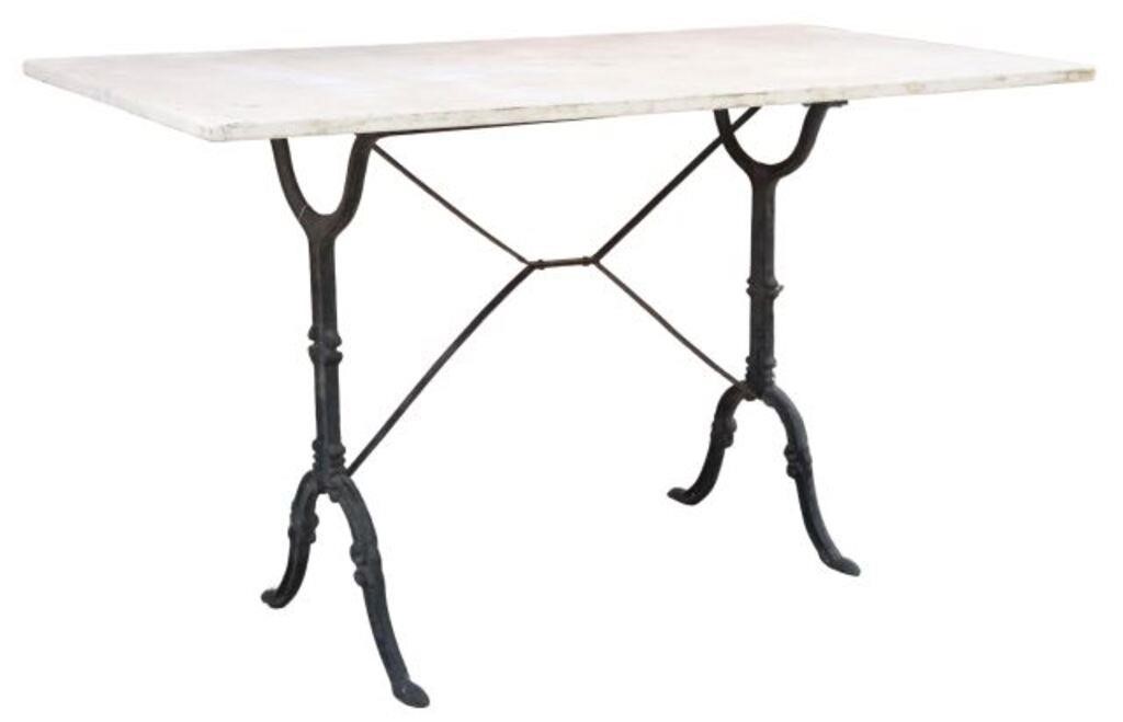 FRENCH MARBLE IRON BISTRO TABLEFrench 2f62d6