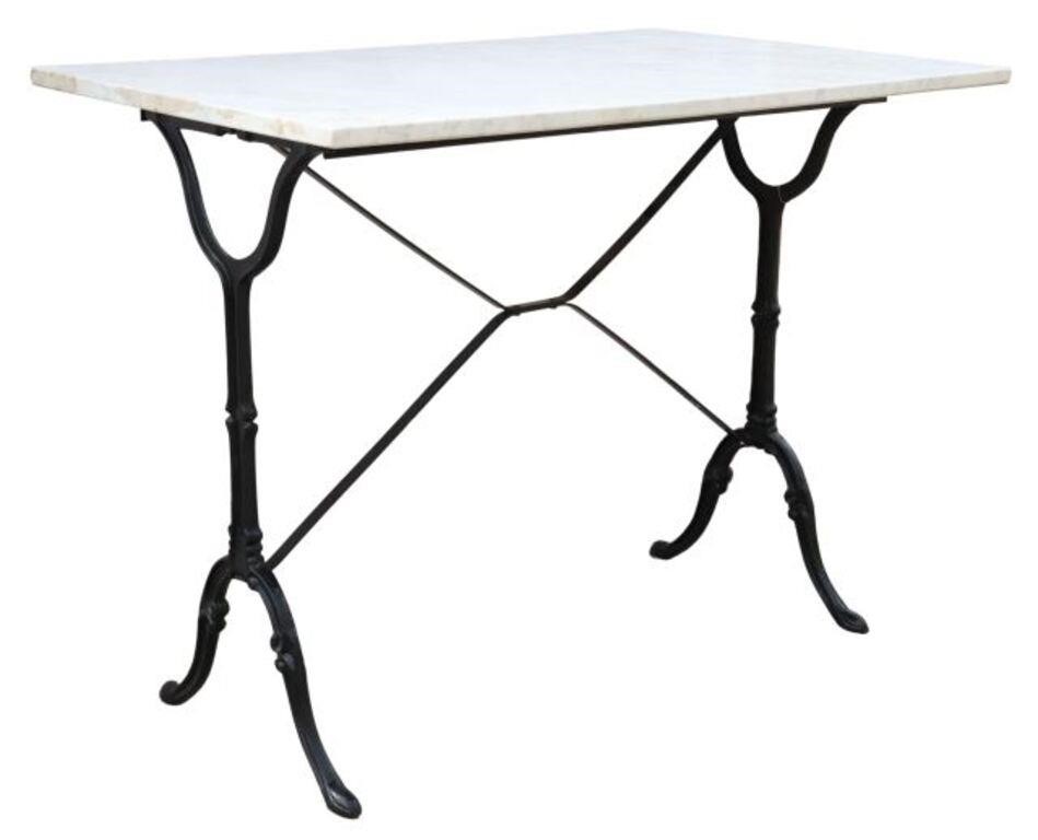 FRENCH MARBLE IRON BISTRO TABLEFrench 2f62d8