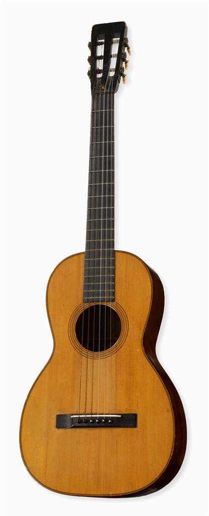Guitar with case    c.f. martin, nazareth,