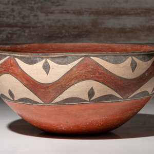 Zia Pottery Dough Bowl ca 1900 decorate 2f6392