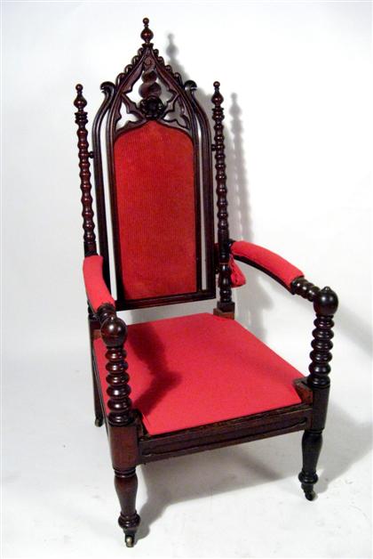 Gothic Revival walnut arm chair 4bd2b