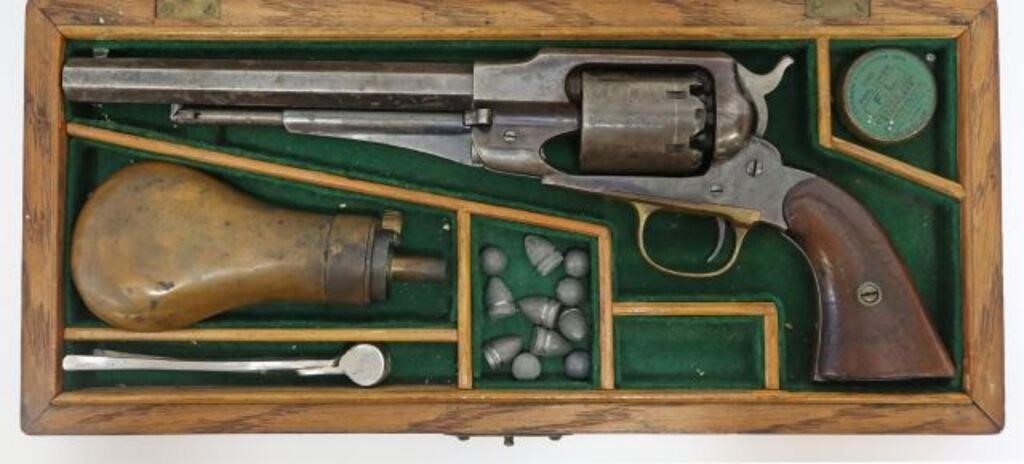 CASED REMINGTON NEW MODEL ARMY REVOLVERCased