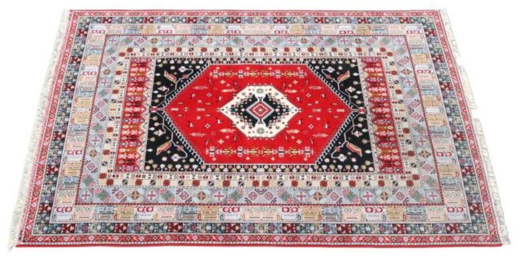 HAND-TIED SIGNED RUG, MOROCCO,