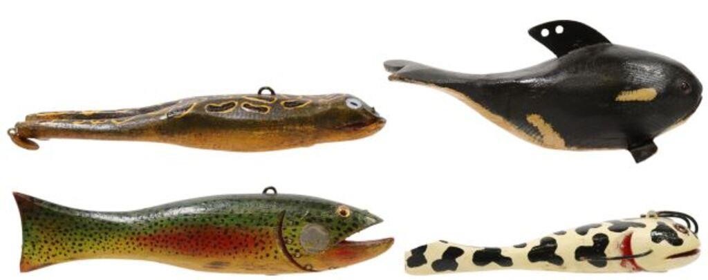 (4) DULUTH DFD FISH DECOYS, TROUT,