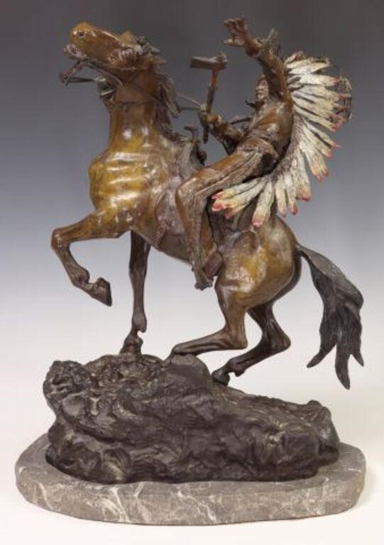 AFTER CARL KAUBA INDIAN CHIEF BRONZE