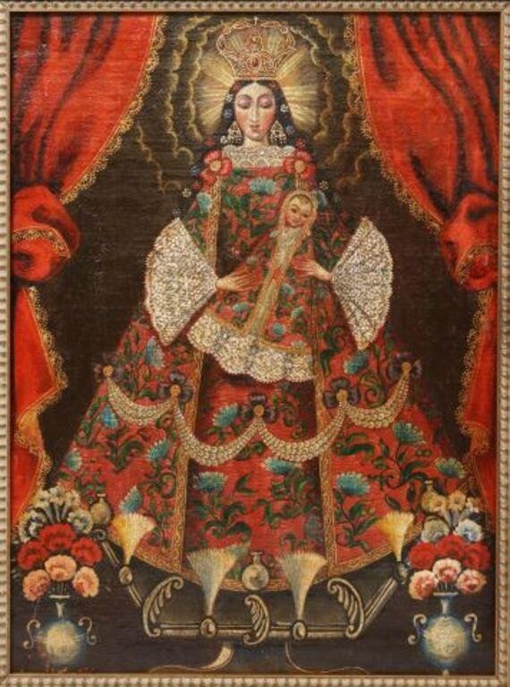 CUZCO SCHOOL STYLE PAINTING MADONNA 2f64c5