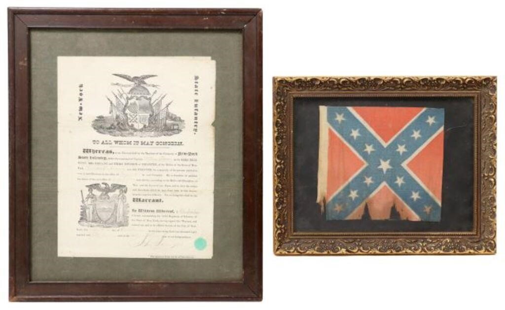 (2) 1844 NEW YORK MILITIA CERTIFICATE