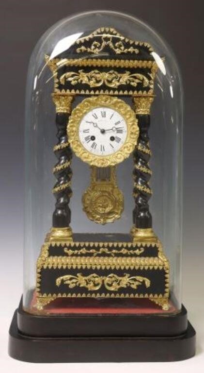 FRENCH NAPOLEON III PORTICO CLOCK 2f65f3