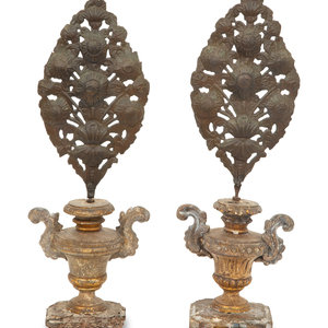 A Pair of Italian Carved Giltwood