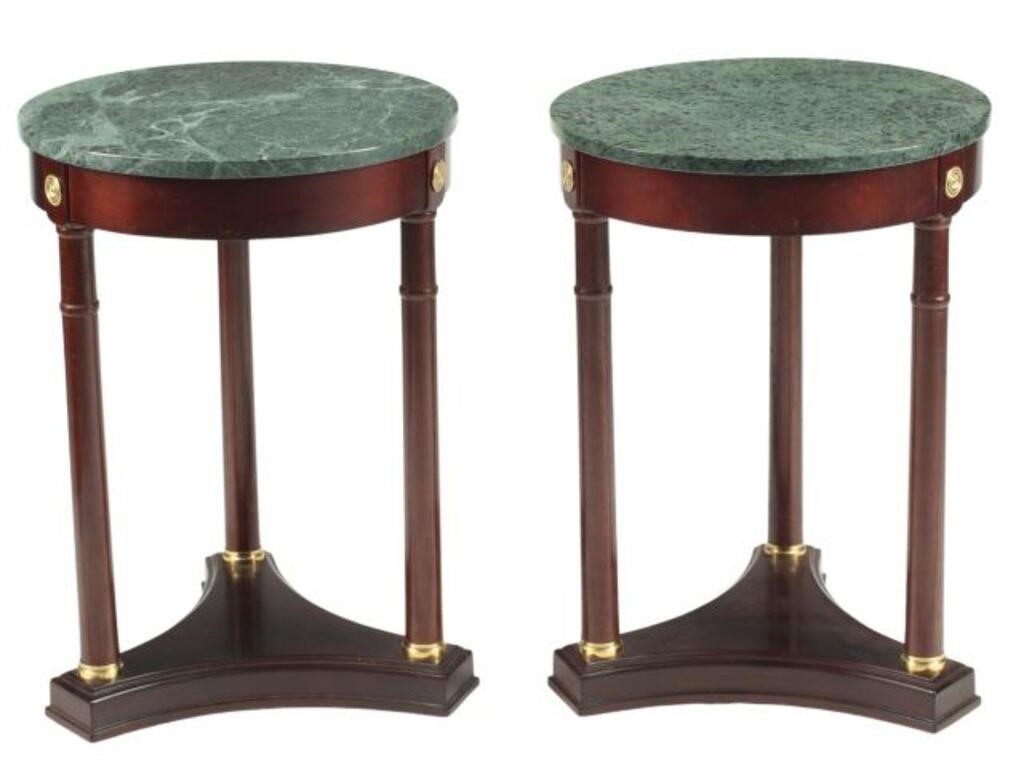  2 EMPIRE STYLE MARBLE TOP GUERIDONS pair  2f6645