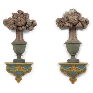 A Pair of Italian Painted and Parcel 2f6650