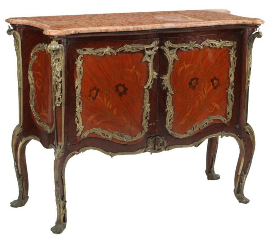 LOUIS XV STYLE MARBLE TOP CABINETLouis 2f667b