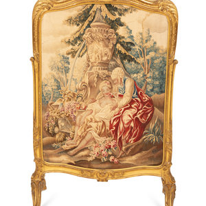 A Louis XV Style Aubusson Tapestry-Inset