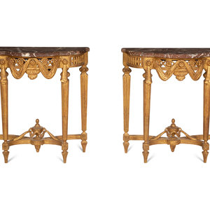 A Pair of Louis XVI Style Giltwood 2f66b9