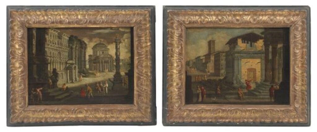  2 ITALIAN SCHOOL OIL ON BOARD 2f66b3