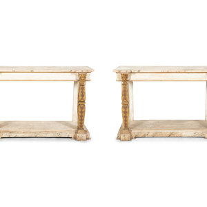 A Pair of French Neoclassical Painted