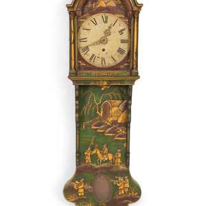 A Regency Green-Japanned Wall Clock
19th