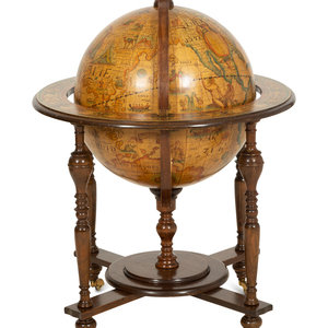 An Italian Library Globe-Form Bar